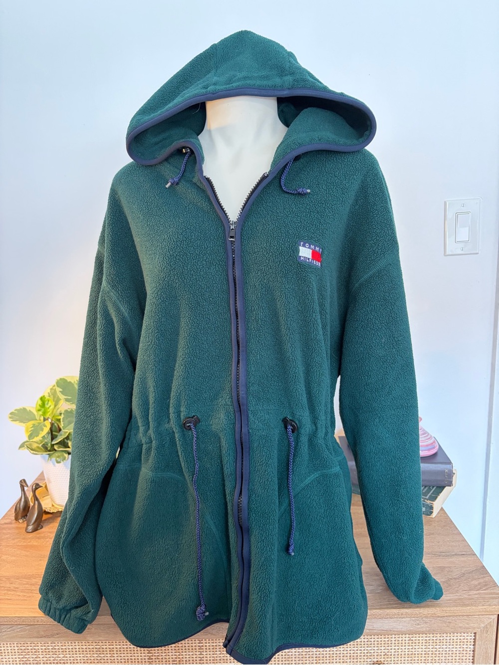 Vintage Batini Bootleg Style Green Fleece Jacket M